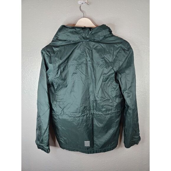 Lands' End Kids Green Windbreaker Fleece Lined Jacket Size Medium - Picture 7 of 10